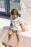 Ensemble court - Vert coton rayures