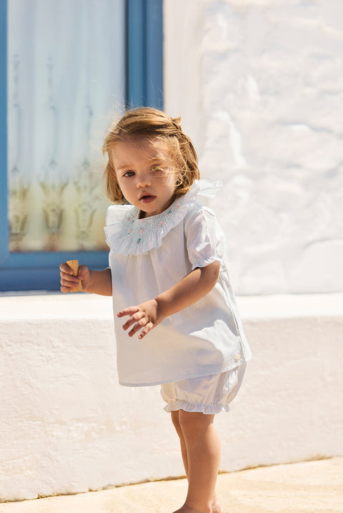 Ensemble court - Vert rayures - Image principale