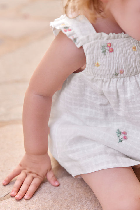 Outfit kurz - Weiss Kittel blumig - Image principale