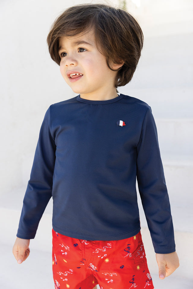 T-shirt de bain - Marine anti-uv - Image principale