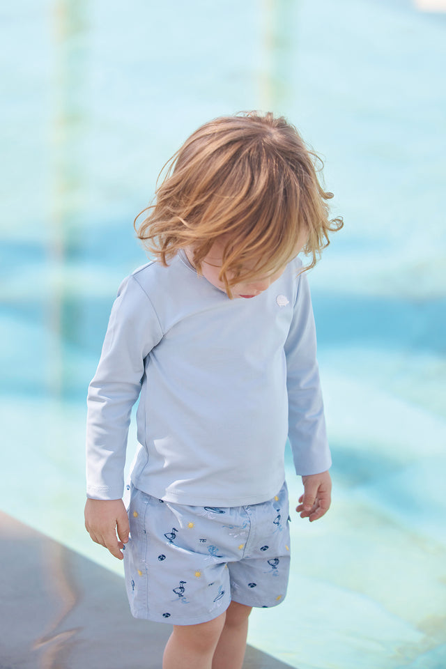 T-shirt de bain - Bleu nuage anti-uv - Image principale