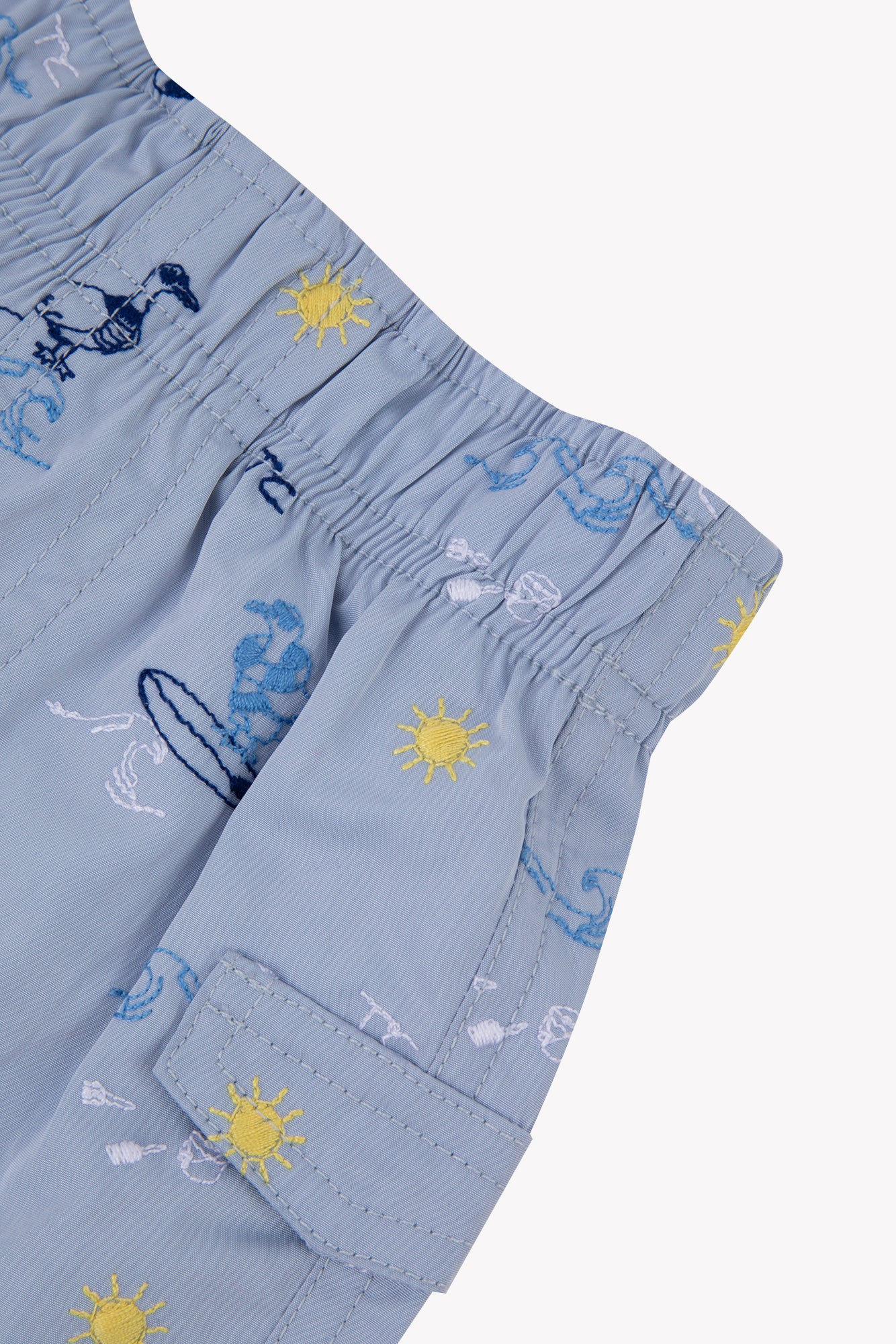 Pantaloncino bagno - Blu stampa nuvola sul mare