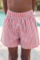 Kurze Hose Bad - Rot Streifens