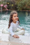 T-shirt bath - Green Print inspiration Toile de Jouy