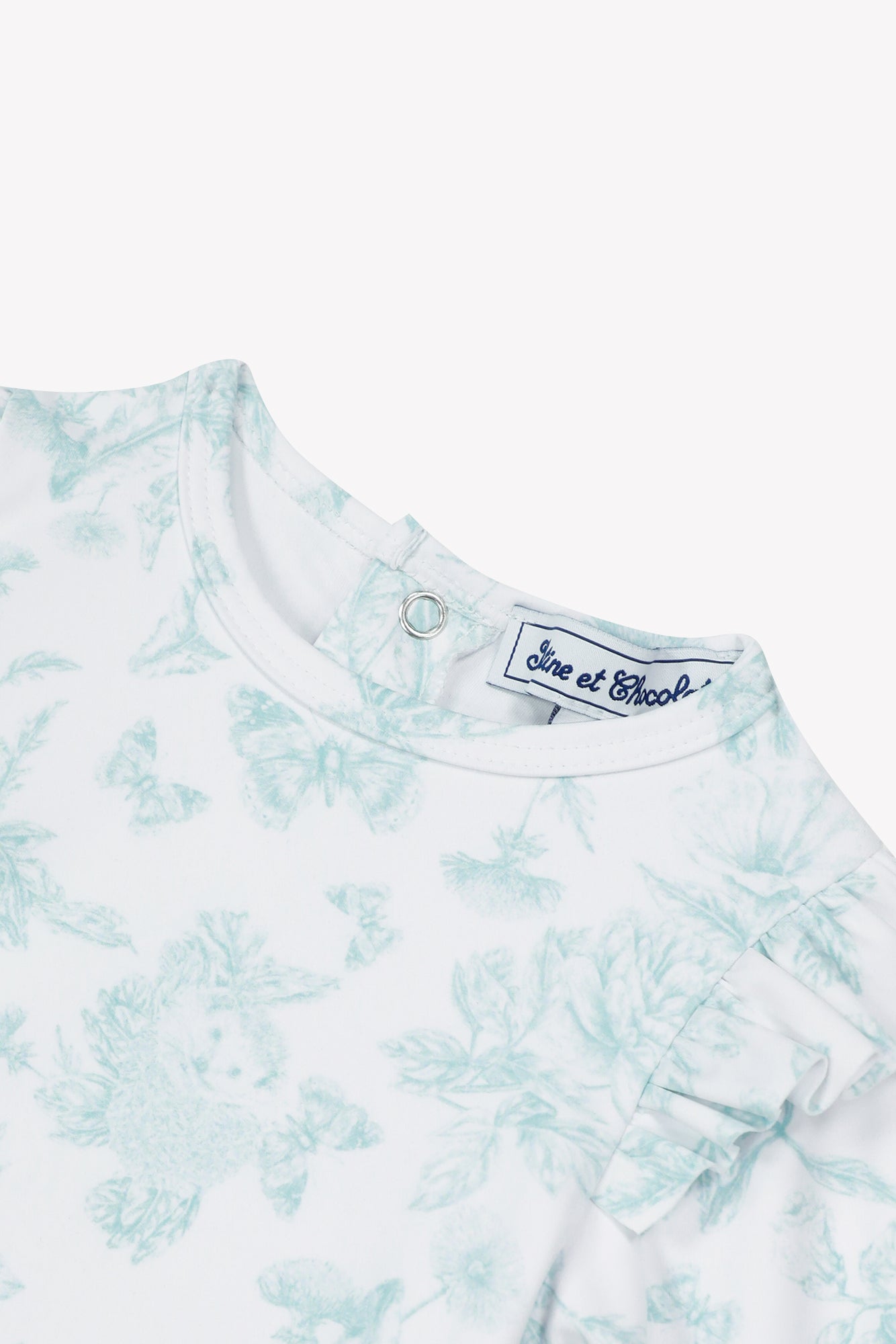 T-shirt bath - Green Print inspiration Toile de Jouy