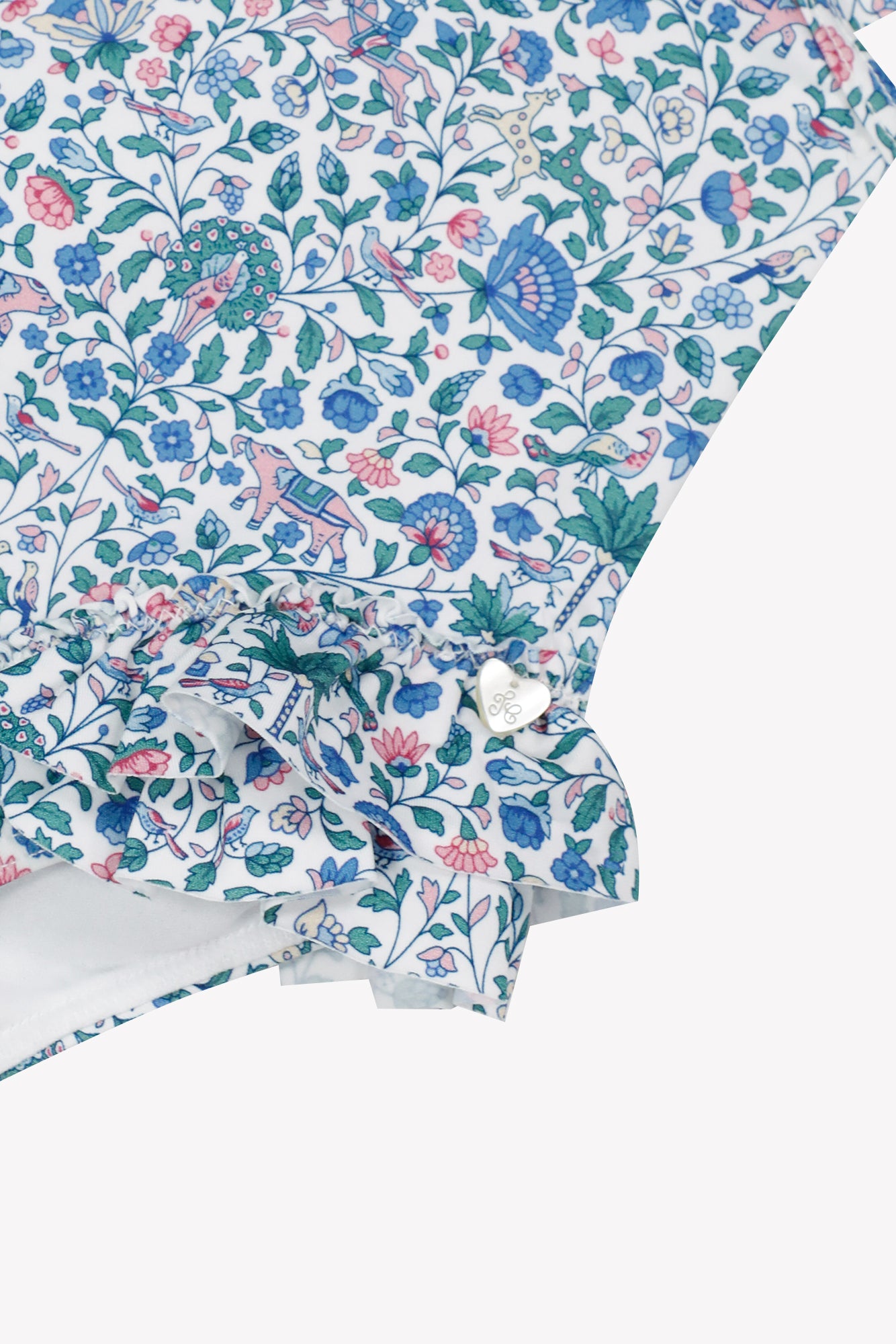 Maillot de bain - Marine imprimé tissu liberty croisé