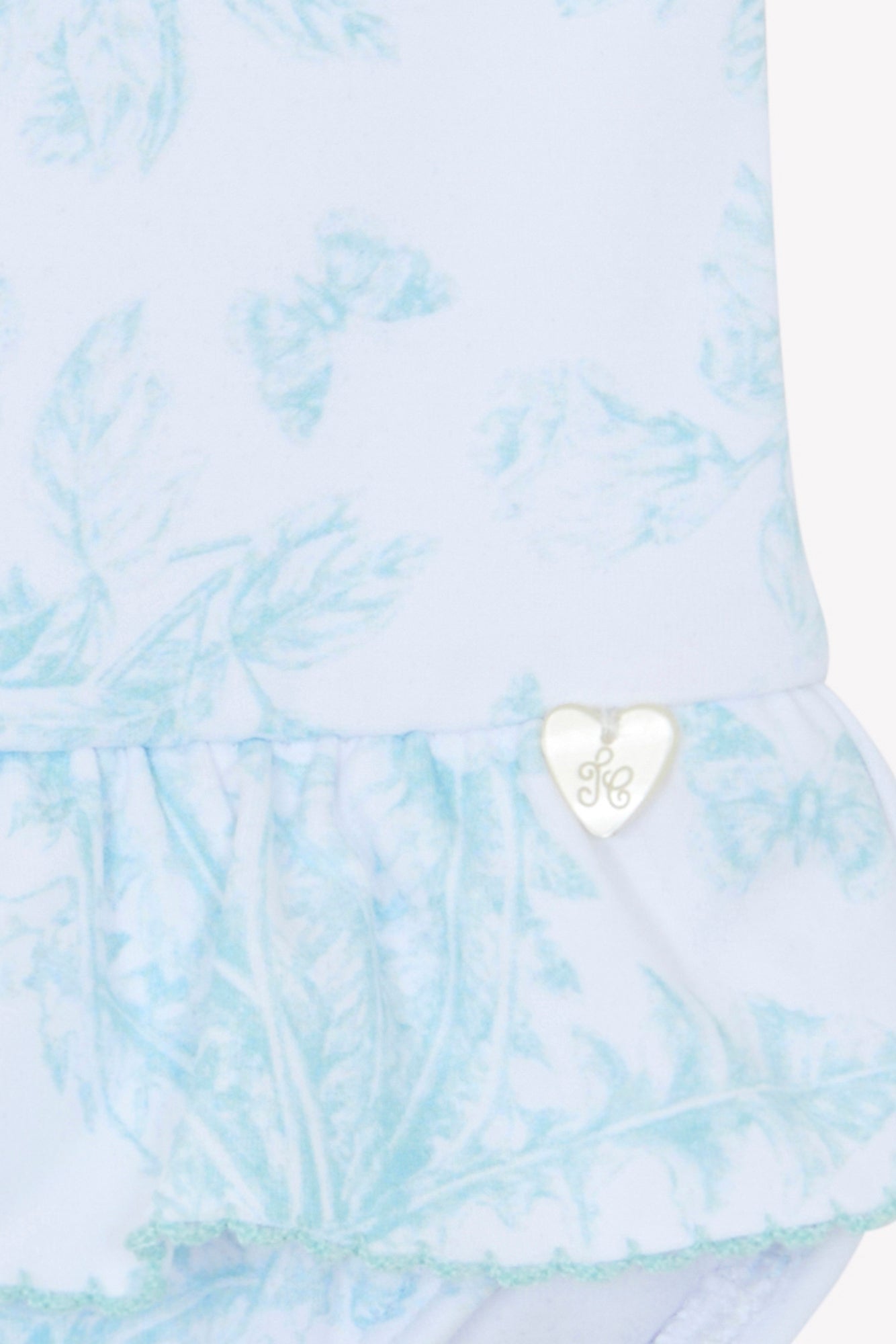 Maillot de Bain - Vert imprimé inspiration Toile de Jouy