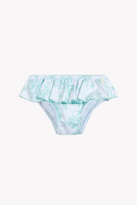 Badeshorts - Grün inspirierender Druck Toile de Jouy - Image principale