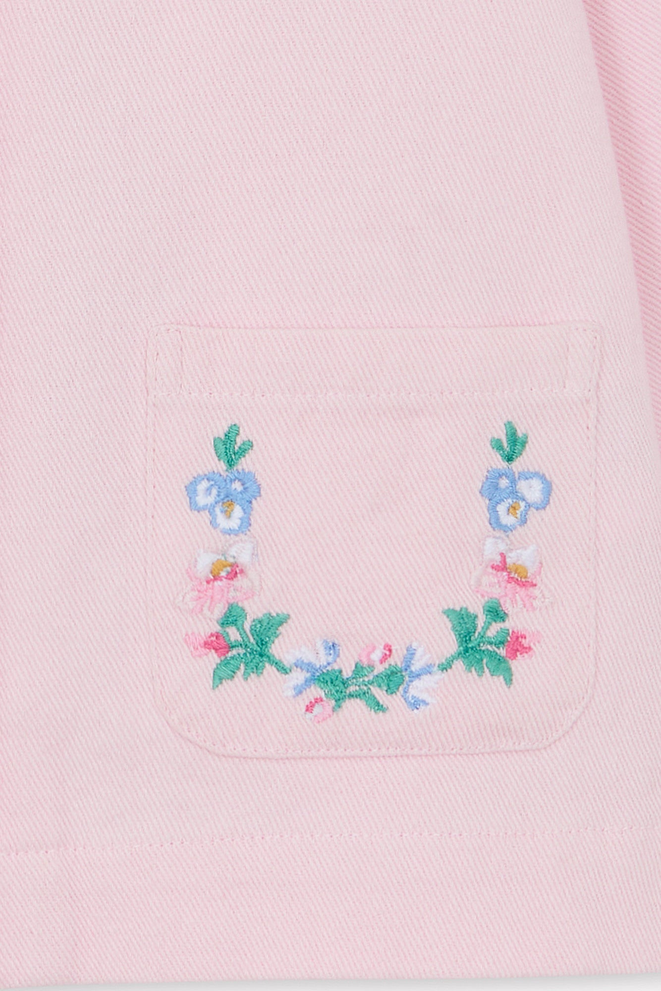 Veste - Rose coton broderie