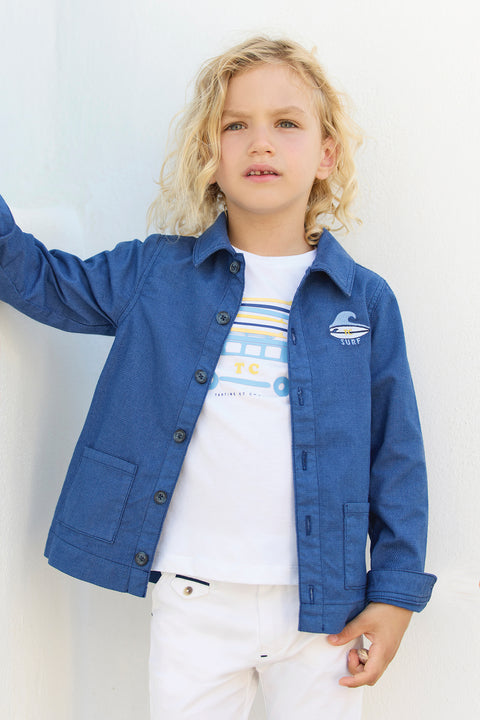 Veste - Indigo coton surfeur - Image principale