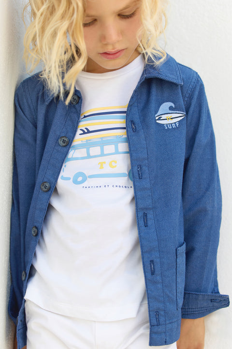 Veste - Indigo coton surfeur - Image principale