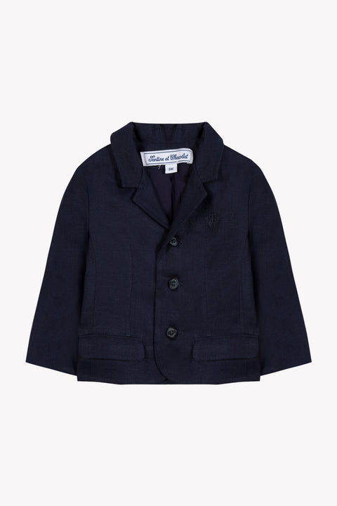 Veste - Marine lin écusson TC - Image principale