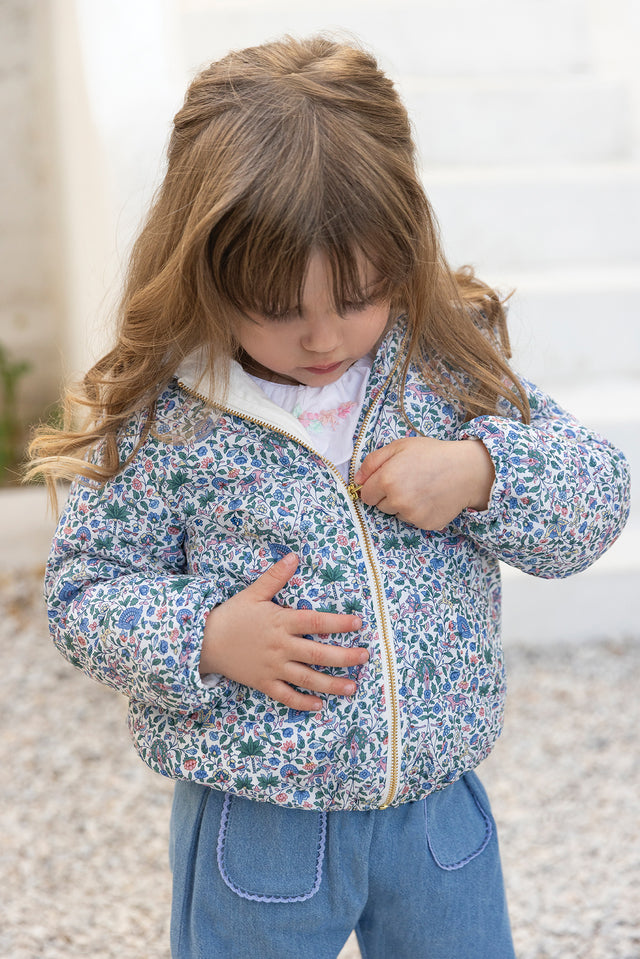 Windbreaker - Navy Print fabric Liberty - Image principale