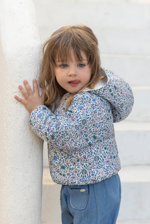 Windbreaker - Navy Print fabric Liberty - Image principale