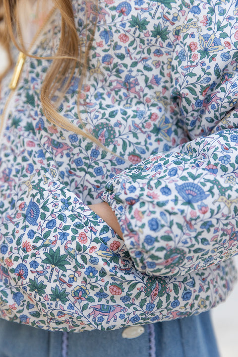 Windbreaker - Navy Print fabric Liberty - Image principale