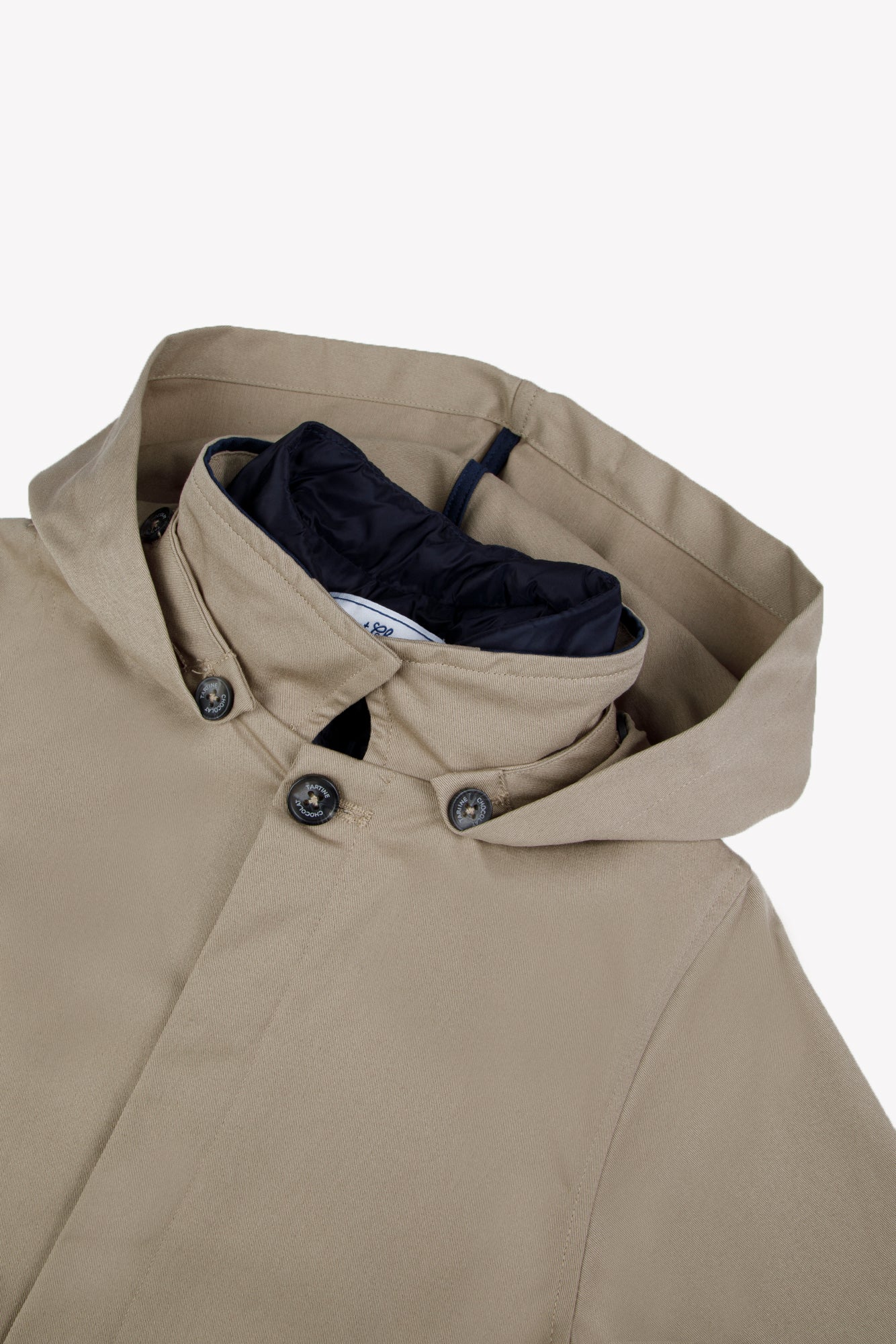 Trench 2-en-1 - Sable coton capuche