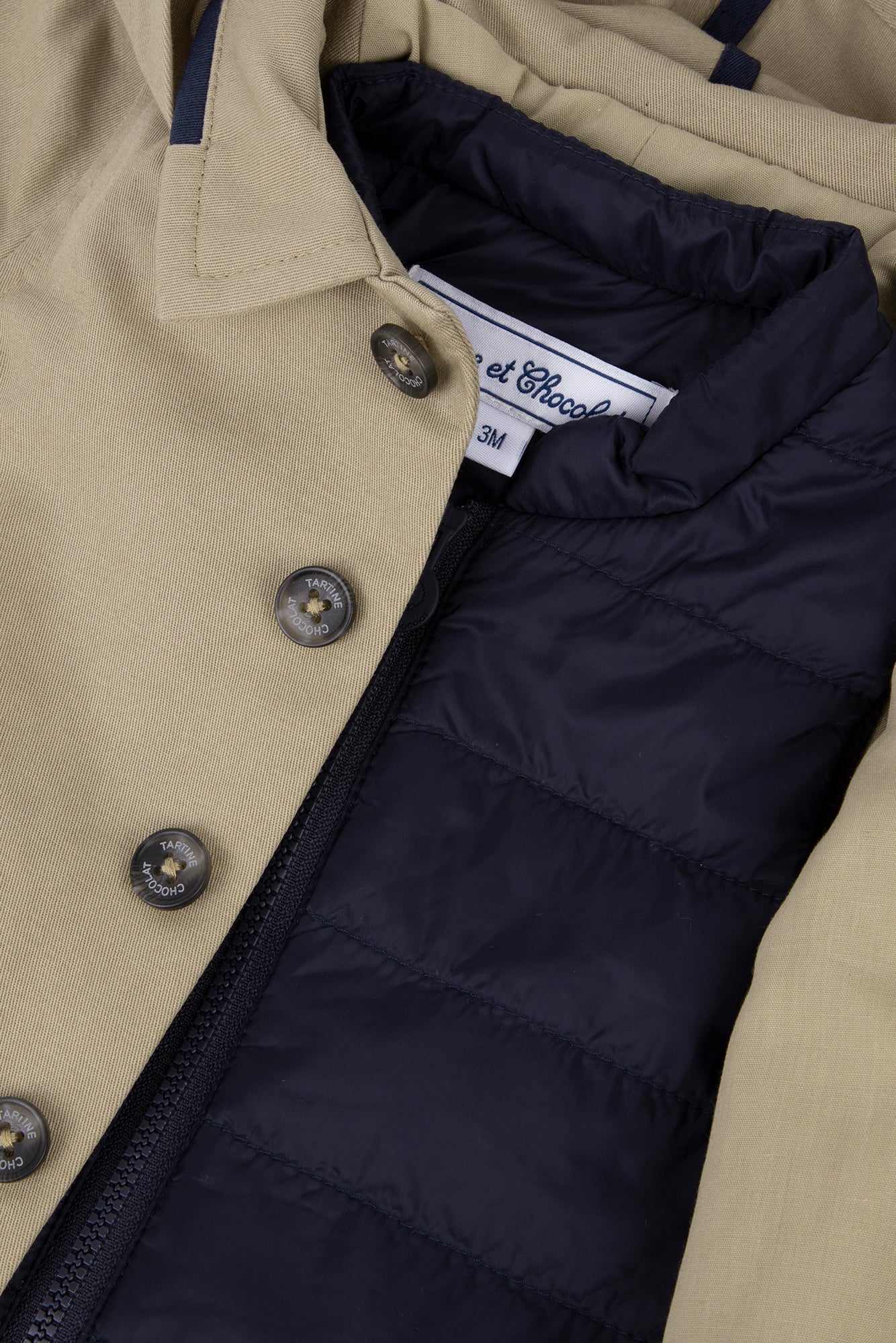 2 in 1 trenchcoat - Zand Kap