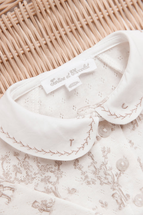 Pyjama - Ecru imprimé jardin fantastique - Image principale