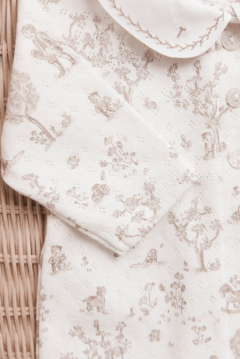 Pyjama - Ecru imprimé jardin fantastique - Image principale