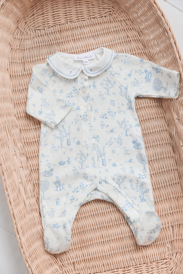 Pyjama - Bleu ciel imprimé jardin fantastique - Image principale