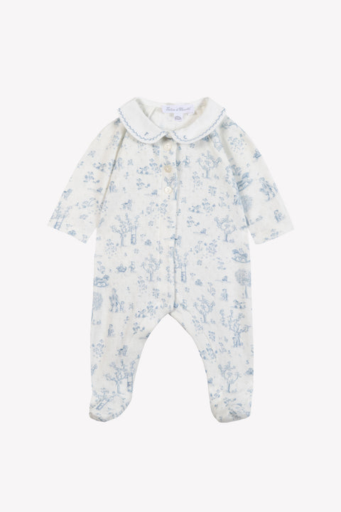 Pyjama - Bleu ciel imprimé jardin fantastique - Image principale