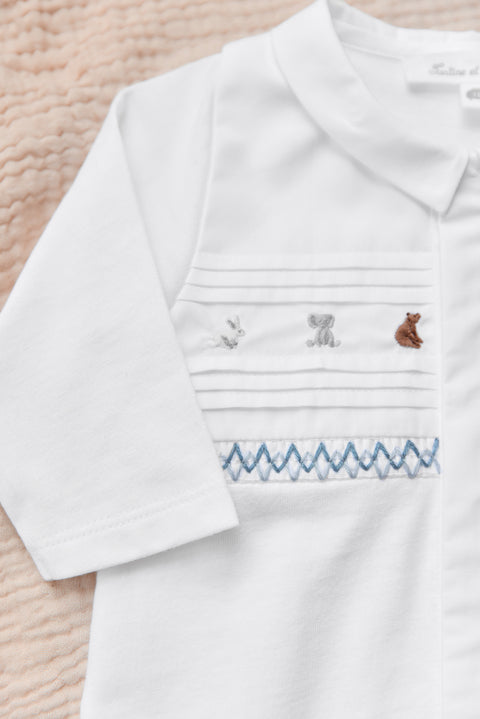 Pyjama - Blanc coton motif animal - Image principale