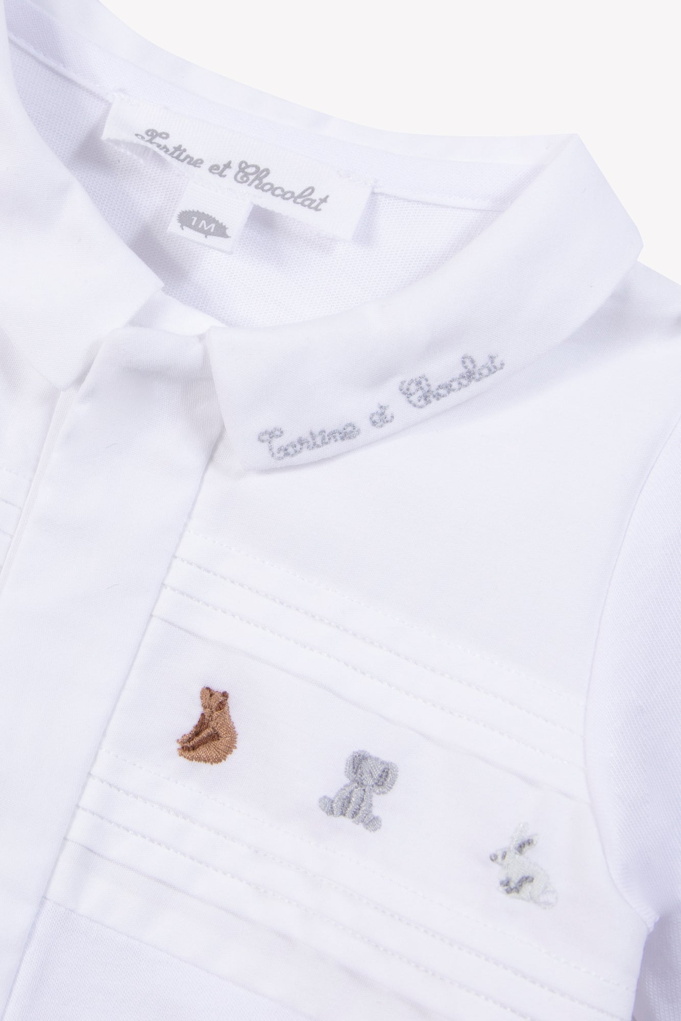 Pijama - Blanco patrón de animales de algodón
