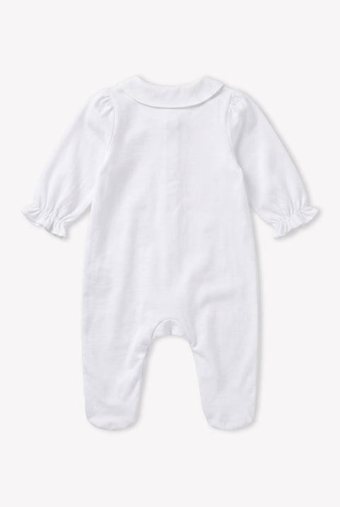 Pyjama - Blanc coton fleur relief - Image principale