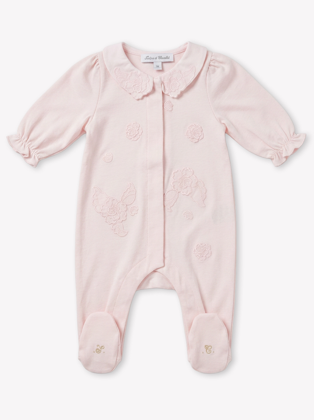 Pyjama - Rose pâle coton fleurs - Image principale