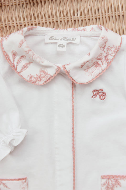 Pyjama - Terracotta imprimé inspiration Toile de Jouy - Image principale