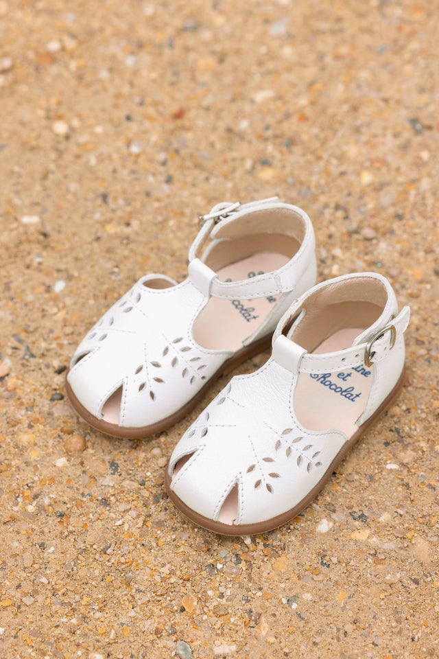 Sandales Premiers-Pas - Cuir Ecru - Image principale
