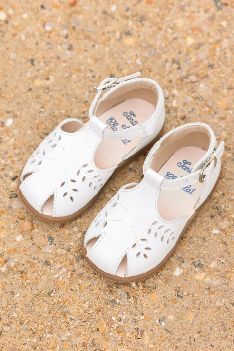 Sandales Premiers-Pas - Cuir Ecru - Image principale