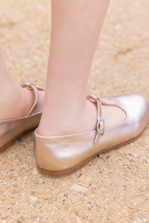 Ballerines Salomé - Cuir doré - Image principale