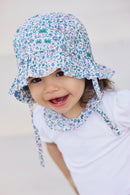 Gorro - Azul marino algodon Estampado tela Liberty