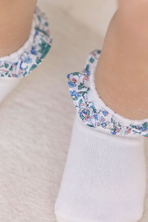 Socks - Navy cotton Print fabric Liberty - Image principale