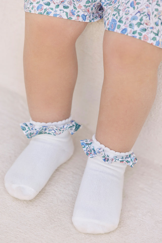 Socks - Navy cotton Print fabric Liberty - Image principale