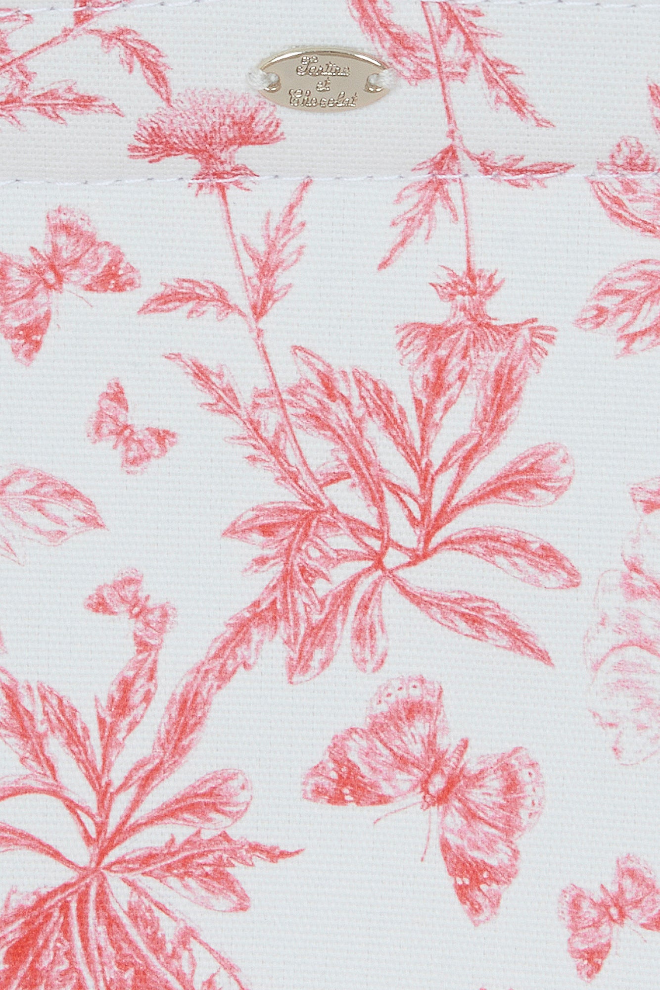 Small shopping bag - Pink Print inspiration Toile de Jouy