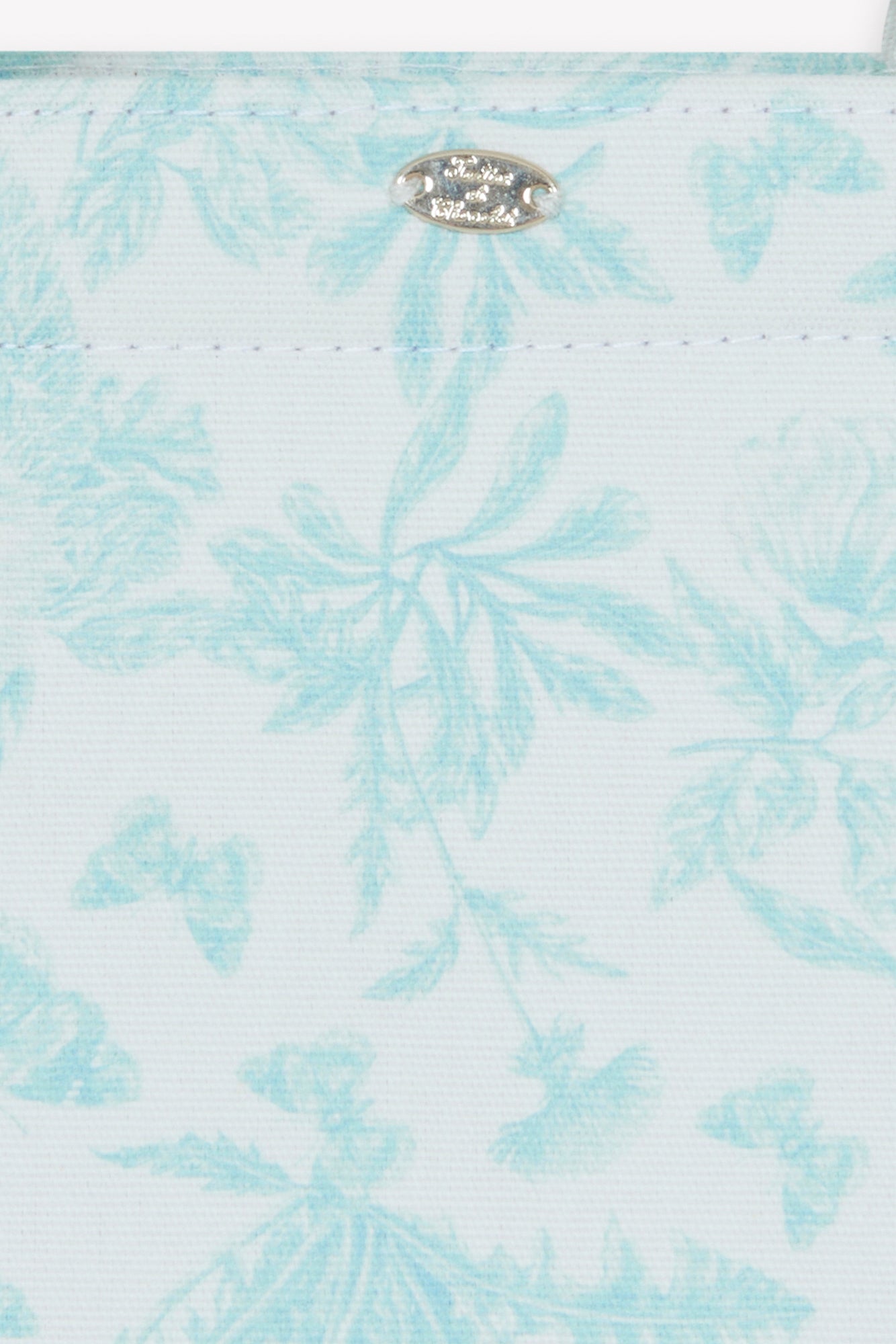 Small shopping bag - Green Print inspiration Toile de Jouy