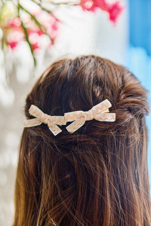 Hair slide - Pale pink Bow - Image principale