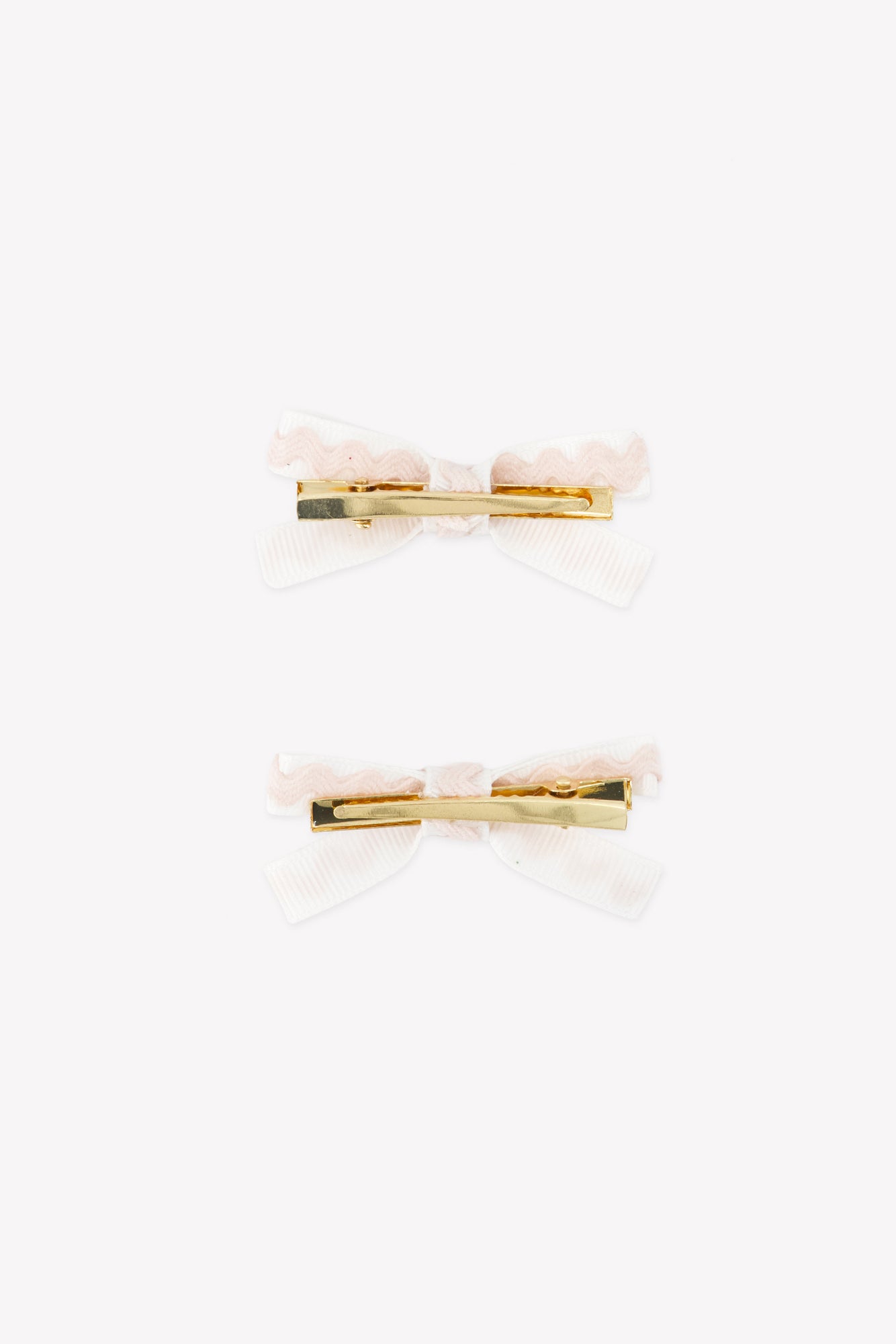 Barrettes - Rose pâle nœud