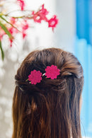 Barrettes - Rouge paillettes