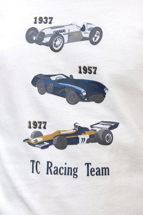 T-shirt - Moutarde coton imprimé - Image principale