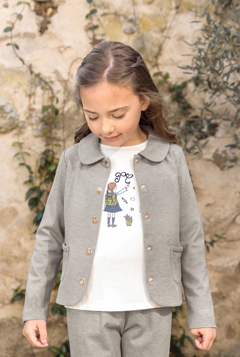 T-shirt - Navy cotton Round neck - Image principale