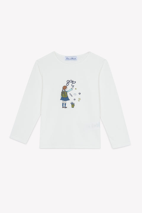 T-shirt - Navy cotton Round neck - Image principale