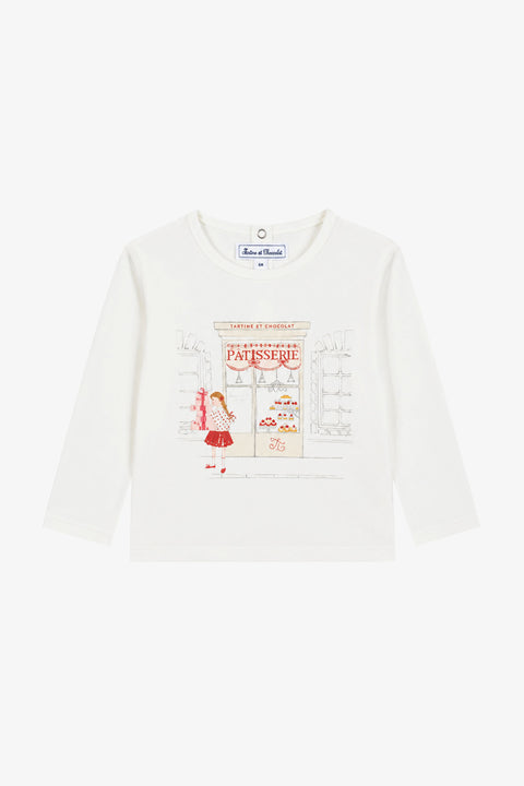 T-shirt - Madreperla cotone colletto girocollo - Image principale