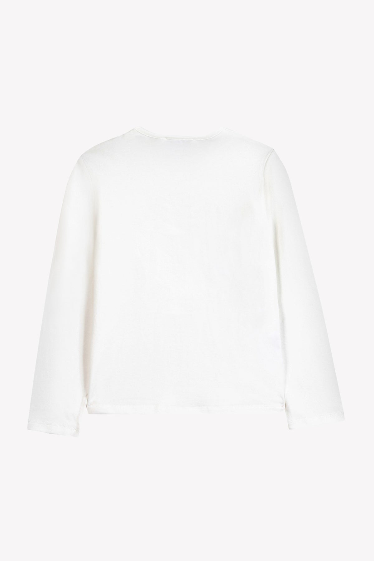 T-shirt - roze katoen met ronde kraag