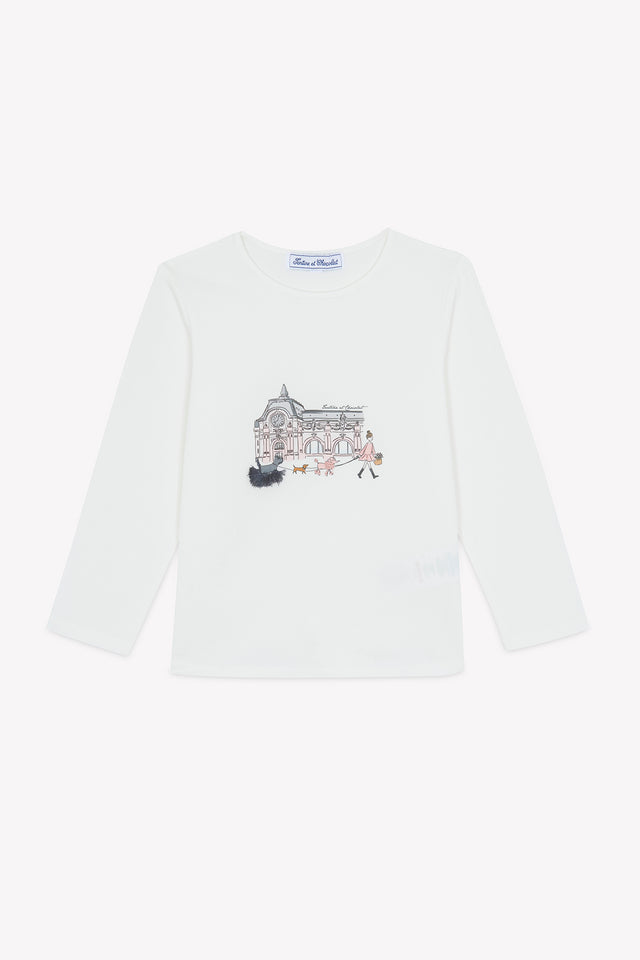 T-Shirt – Baumwolle in Blush Rundhals - Image principale