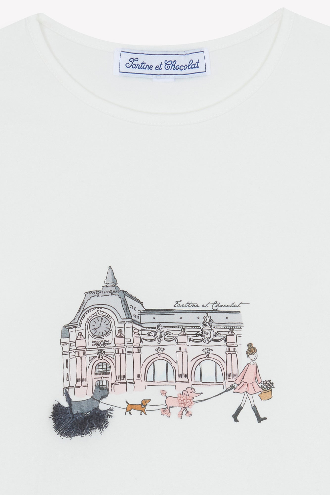 T-shirt - Blush coton col rond
