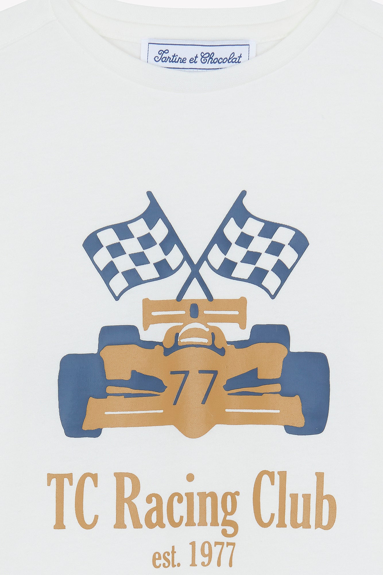 T-shirt - Cotton mustard Print racing club