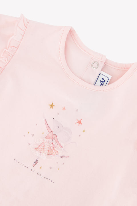 T-Shirt – Dew-Baumwolle mit tanzendem Maus-Print - Image principale